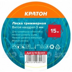 Леска триммерная Кратон Витой квадрат-3 мм в Красноярске