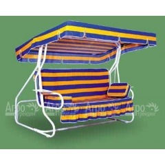 Трехместные садовые качели "ЛЮКС-М" с раскладывающейся спинкой в Красноярске