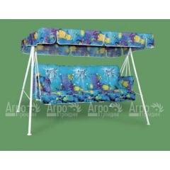 Трехместные садовые качели "СТАНДАРТ-М" с раскладывающейся спинкой в Красноярске