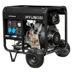 Дизельгенератор Hyundai DHY 8000LE 5,5 кВт + колеса в Красноярске