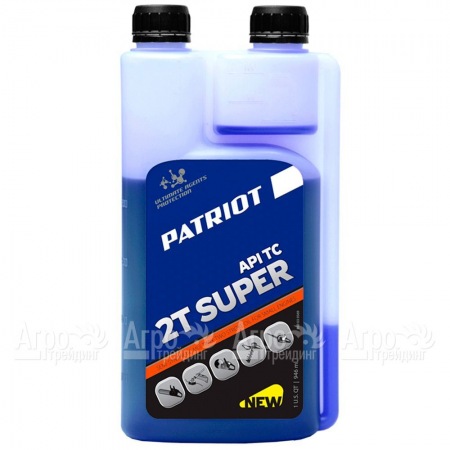 Масло полусинтетическое с дозатором Patriot Super Active 2T 0.946 л для 2-х тактных двигателей  в Красноярске