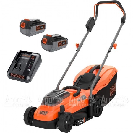 Газонокосилка аккумуляторная Black+Decker BCMW33184L2 в Красноярске