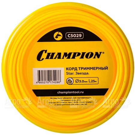 Корд триммерный Champion Star 3.0мм, 25м (звезда)  в Красноярске