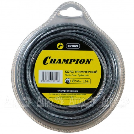 Корд триммерный Champion Platin Saw 3.0мм, 24м (зубчатый)  в Красноярске