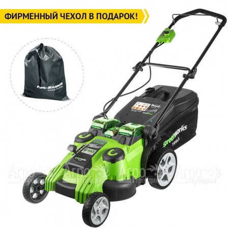 Газонокосилка аккумуляторная GreenWorks G40LM49DBK4  в Красноярске