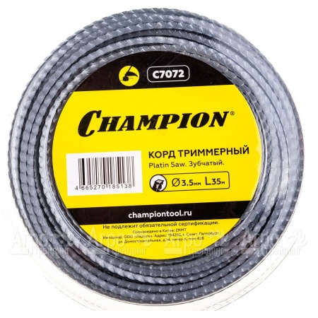 Корд триммерный Champion Platin Saw 3.5мм, 35м (зубчатый)+нож  в Красноярске