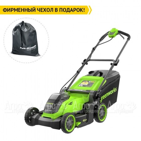 Газонокосилка аккумуляторная GreenWorks GD40LM411 4 Ач в Красноярске