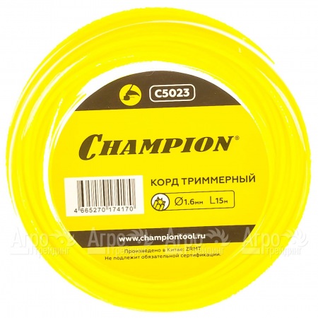 Корд триммерный Champion Star 1.6мм, 15м (звезда) в Красноярске