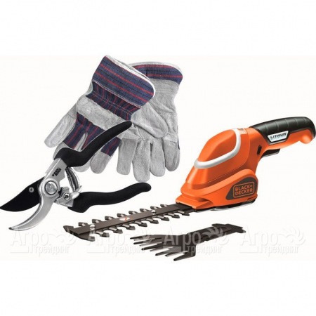 Ножницы аккумуляторные для травы Black+Decker GSL 700 KIT-QW в Красноярске